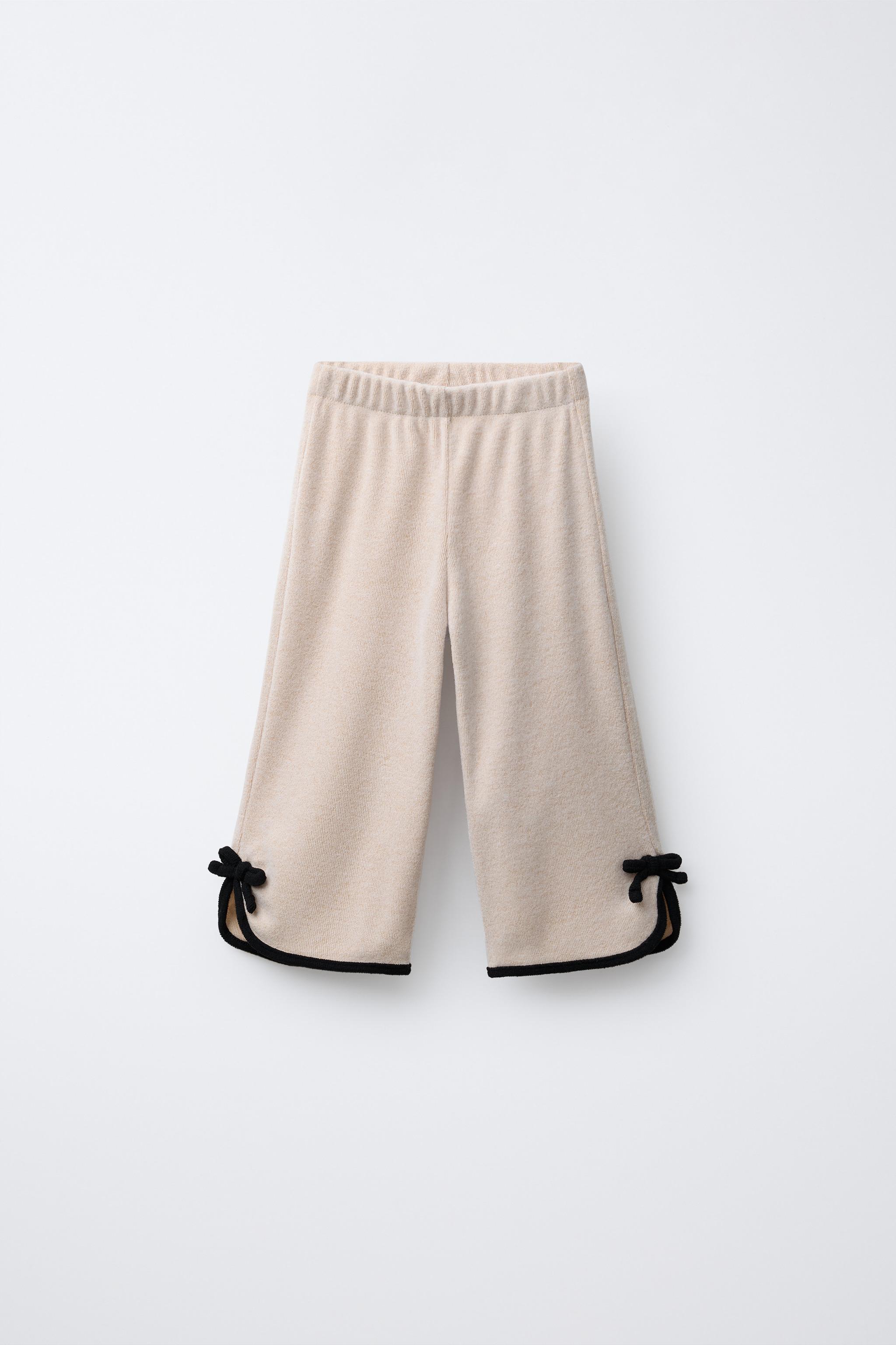 PANTALON JUPE-CULOTTE SOFT TOUCH AVEC DÉCOR NOEUD EN CONTRASTE