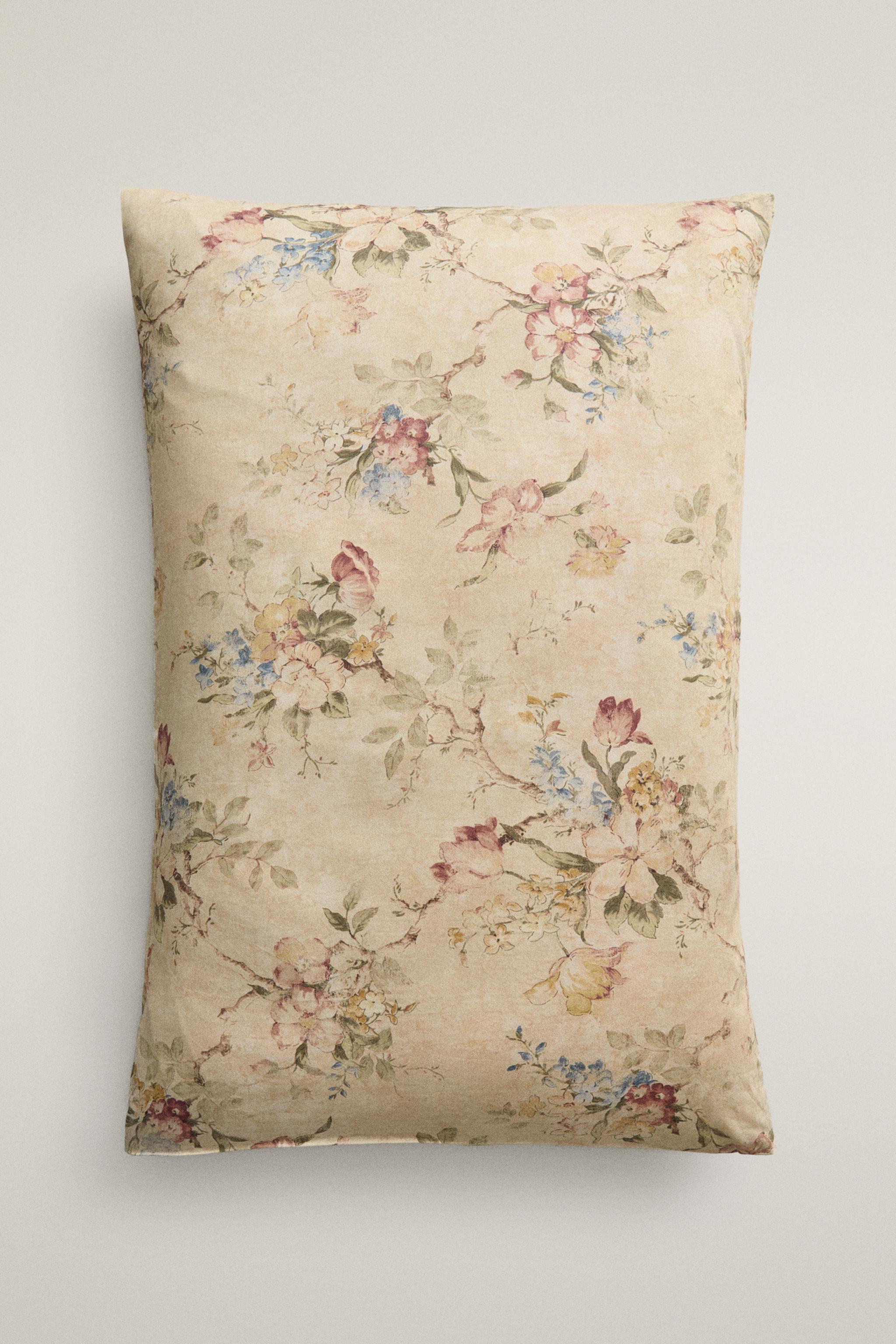 FLORAL SATEEN PILLOWCASE (300 THREAD COUNT)