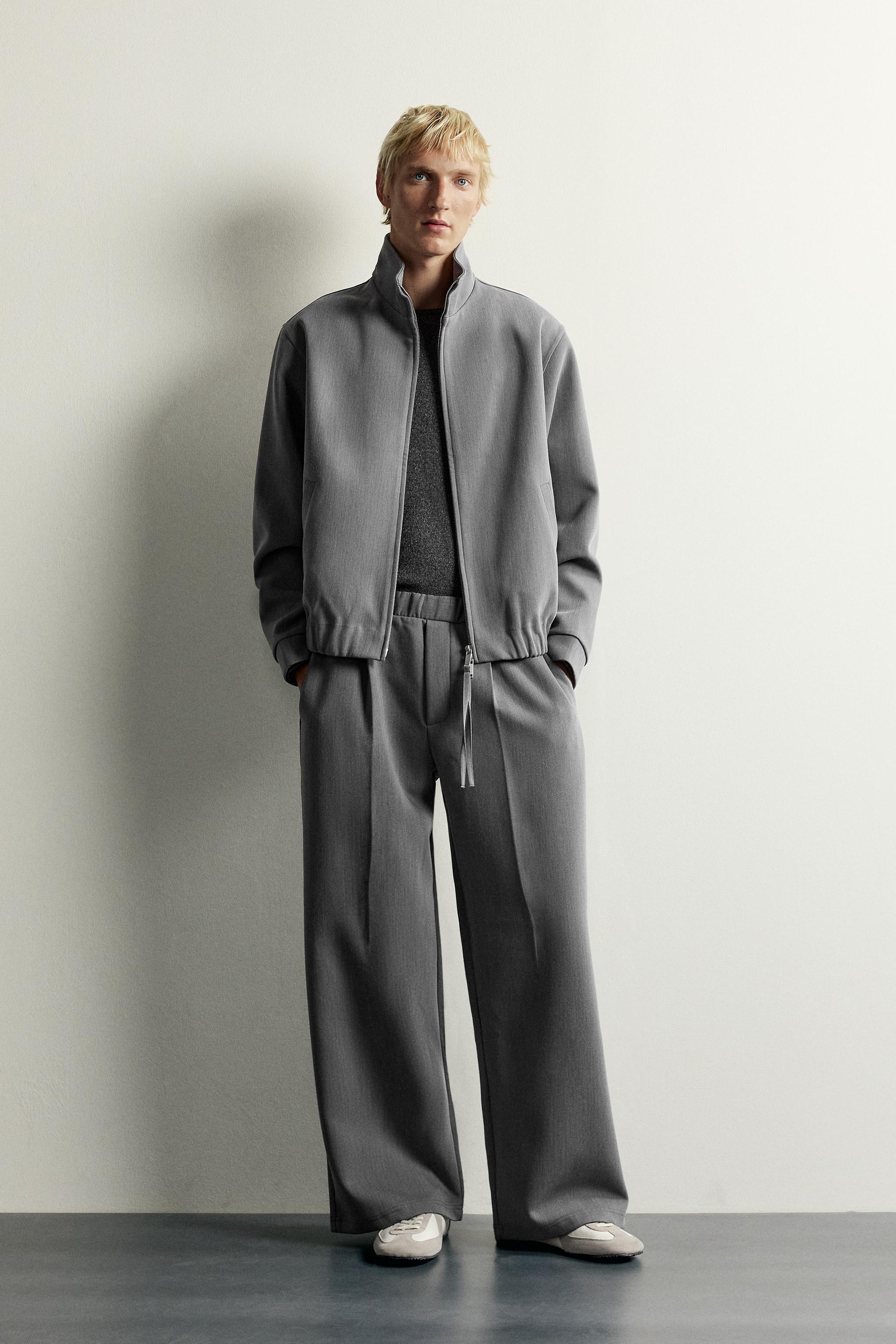 リラックスフィット ジップアップジャケット - グレー | ZARA Japan / 日本