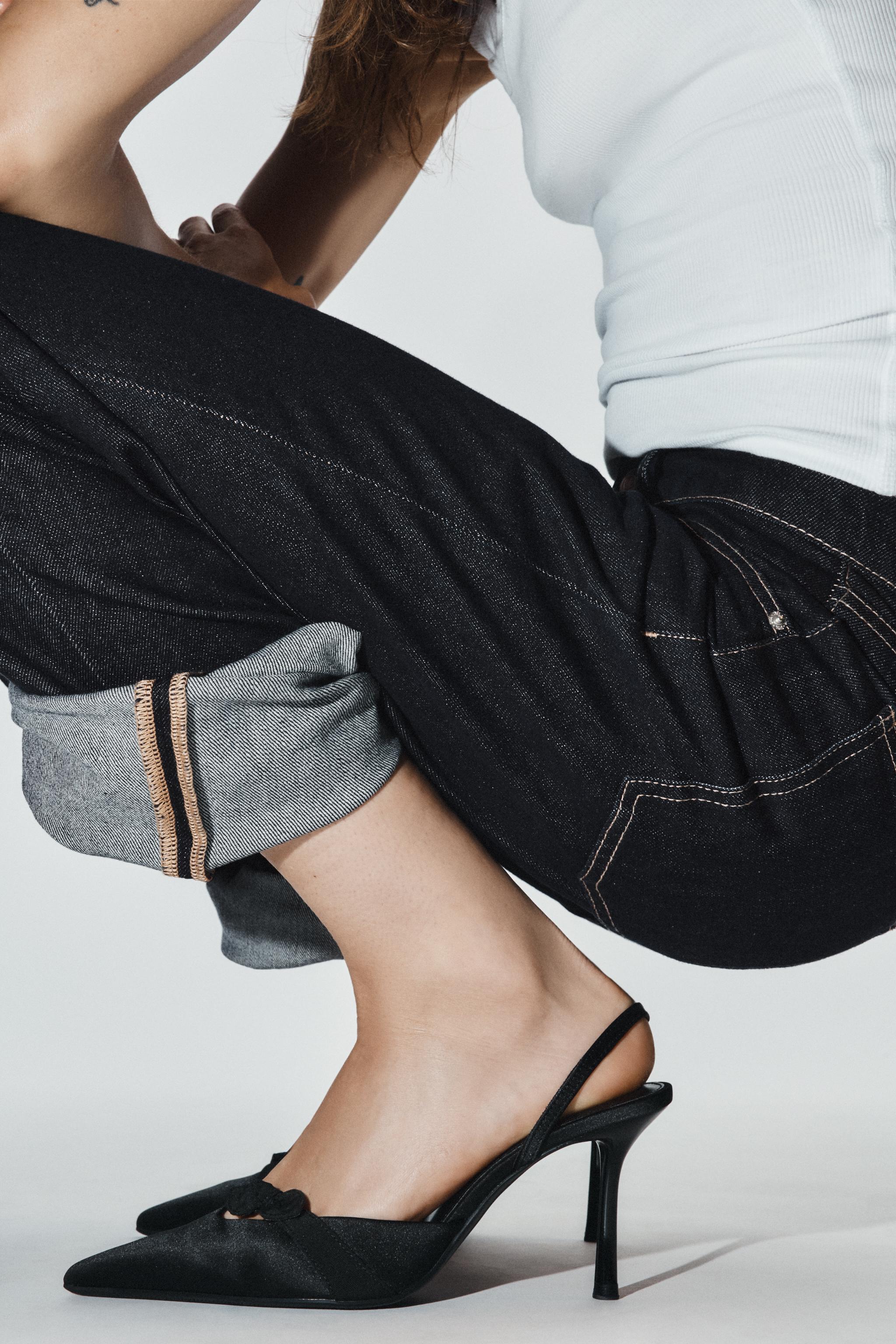 Женские туфли Zara SATIN SLINGBACK HEELS — фото 4