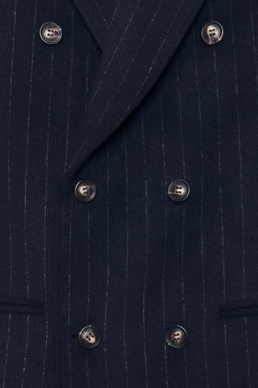 SOSHIOTSUKI X ZARA PINSTRIPE OVERSIZE FIT COAT - Navy blue by Zara - Image 6