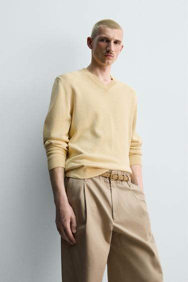 REGULAR FIT COTTON JUMPER - Vanilla by Zara - Image 6