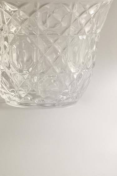 SMALL GLASS TUMBLER WITH RAISED DESIGN - 990 by Zara - Image 3
