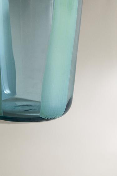 STRIPED GLASS TUMBLER - Blue by Zara - Image 3