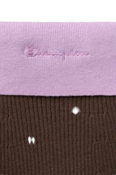 Zara CHAMPION ® X ZARA KNIT SKIRT - Chocolate brown