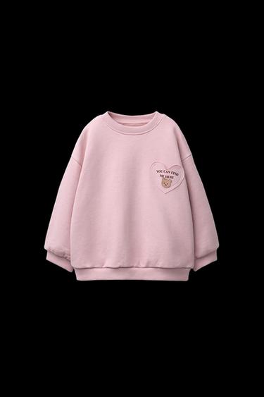 HEART POCKET SWEATSHIRT - Pink by Zara