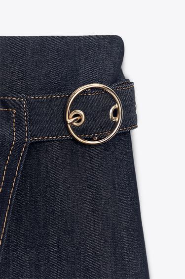 JUPE-PANTALON CROISÉE BOUCLE - Indigo de Zara - Image 7