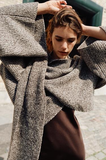 JERSEY PUNTO BUFANDA - Tostado vigoré de Zara