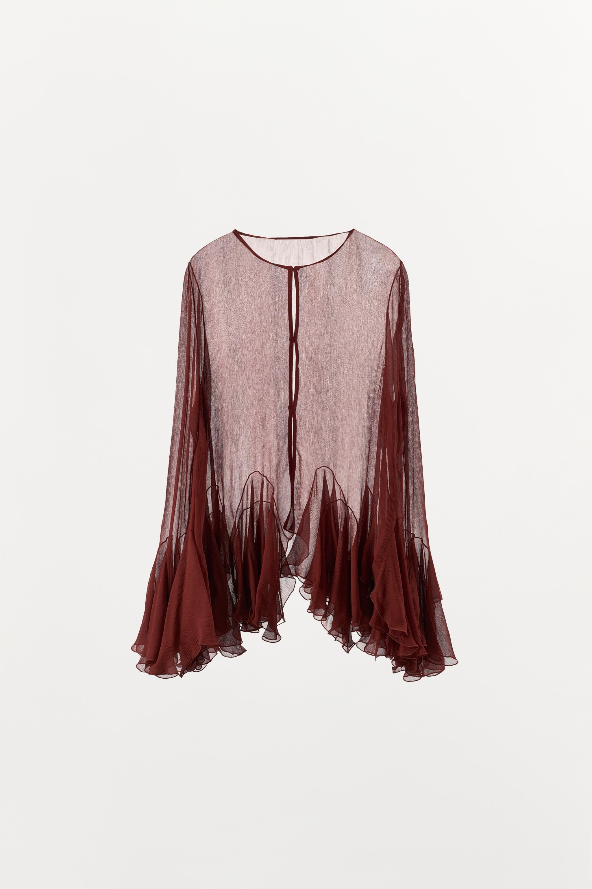 GEORGETTE RUFFLE BLOUSE