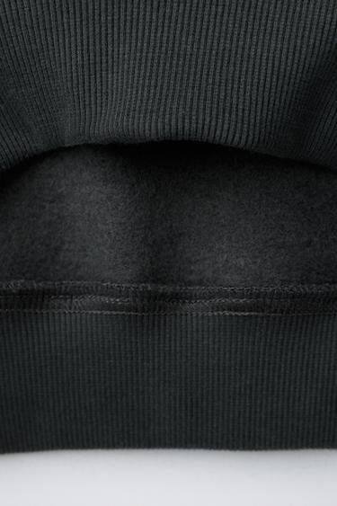 SWEAT À LACETS EN VELOURS - Gris anthracite de Zara - Image 3