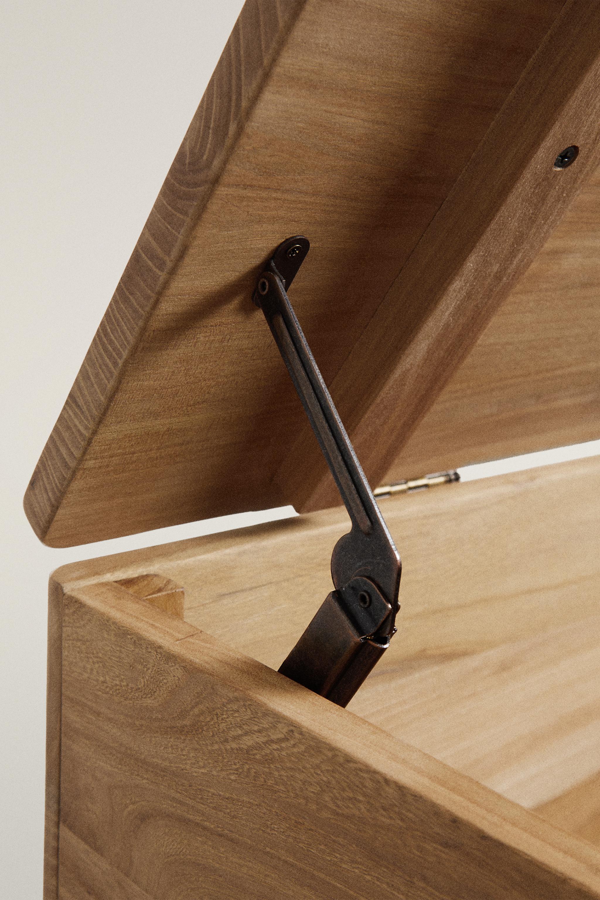 ELM WOOD STORAGE BENCH