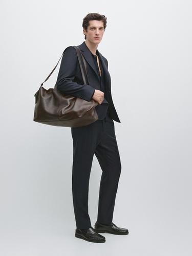 Zara Cool wool suit blazer - Navy blue - Image 0