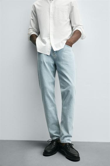 Zara TIMELESS SLIM FIT JEANS - Mid-blue
