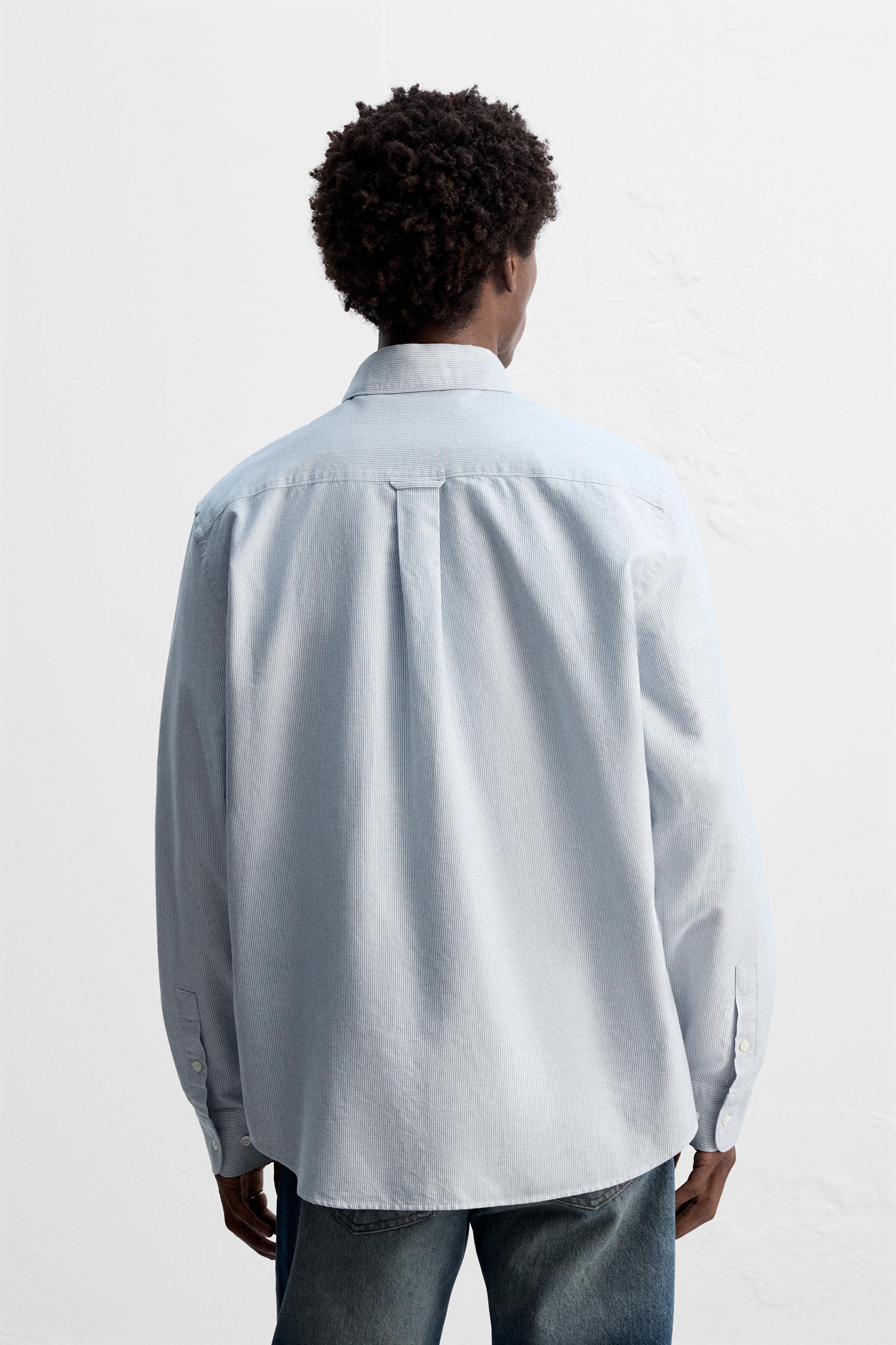 STRIPED OXFORD SHIRT - Striped | ZARA United States STRIPED OXFORD SHIRT - Striped | ZARA United States