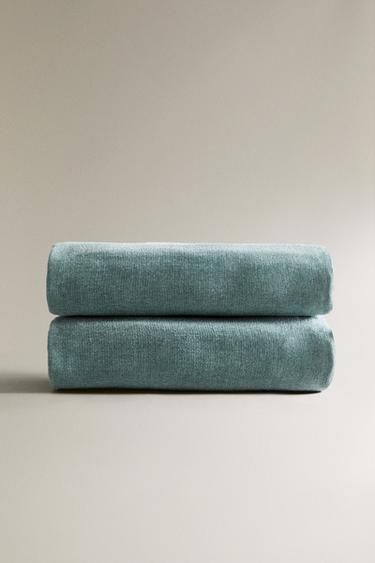 CHENILLE THROW - Blue marl by Zara - Image 1