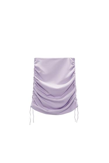 RUCHED MINI SKIRT