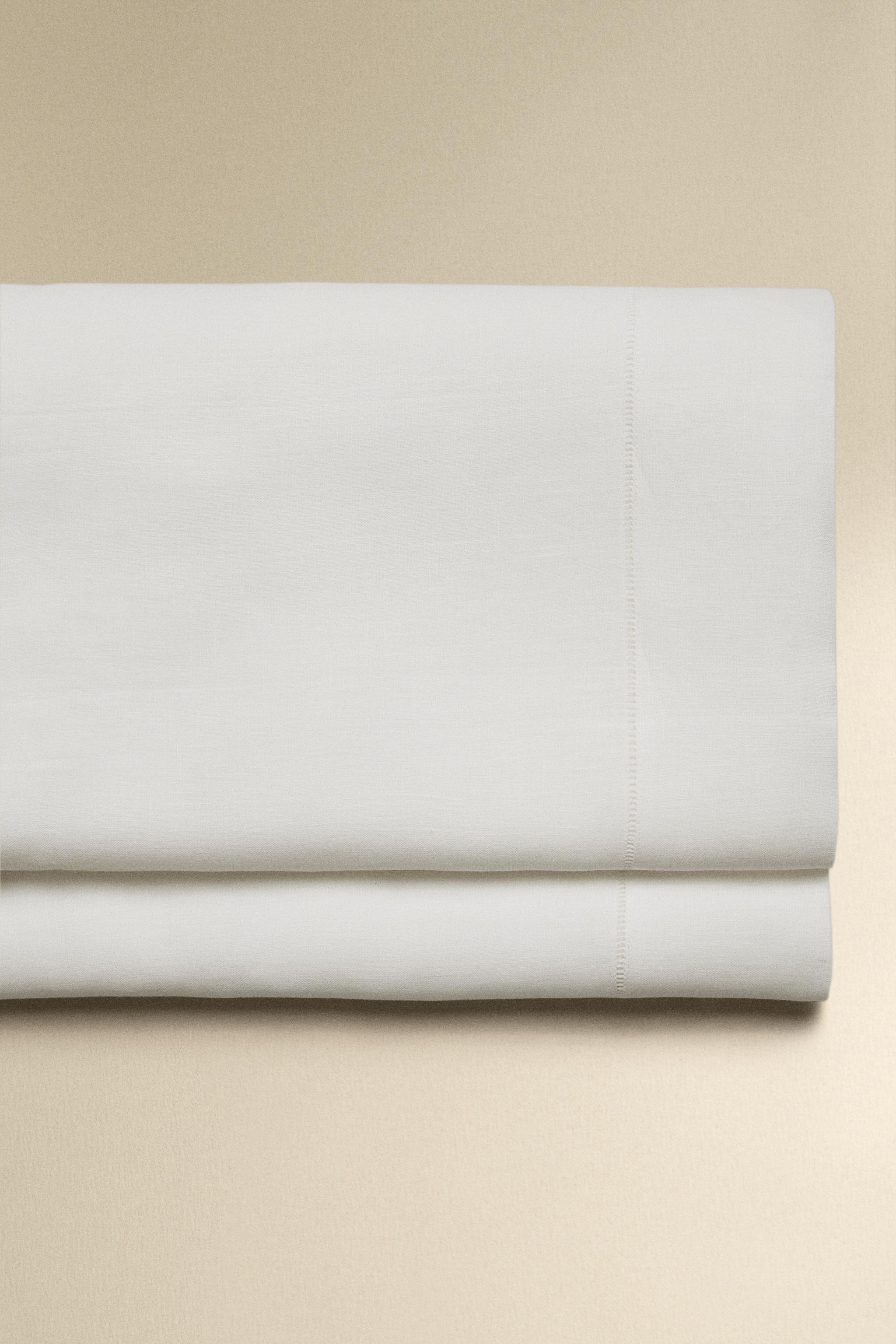 LINEN HEMSTITCHED FLAT SHEET