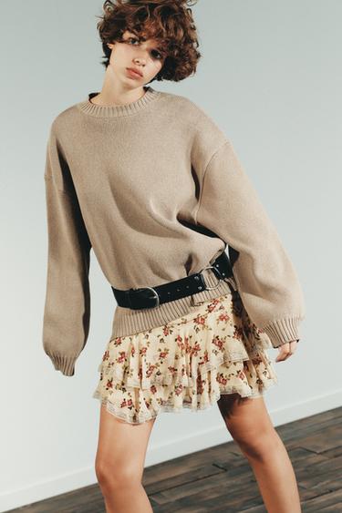 CEINTURE EN CUIR AVEC ANNEAU - Noir de Zara - Image 1