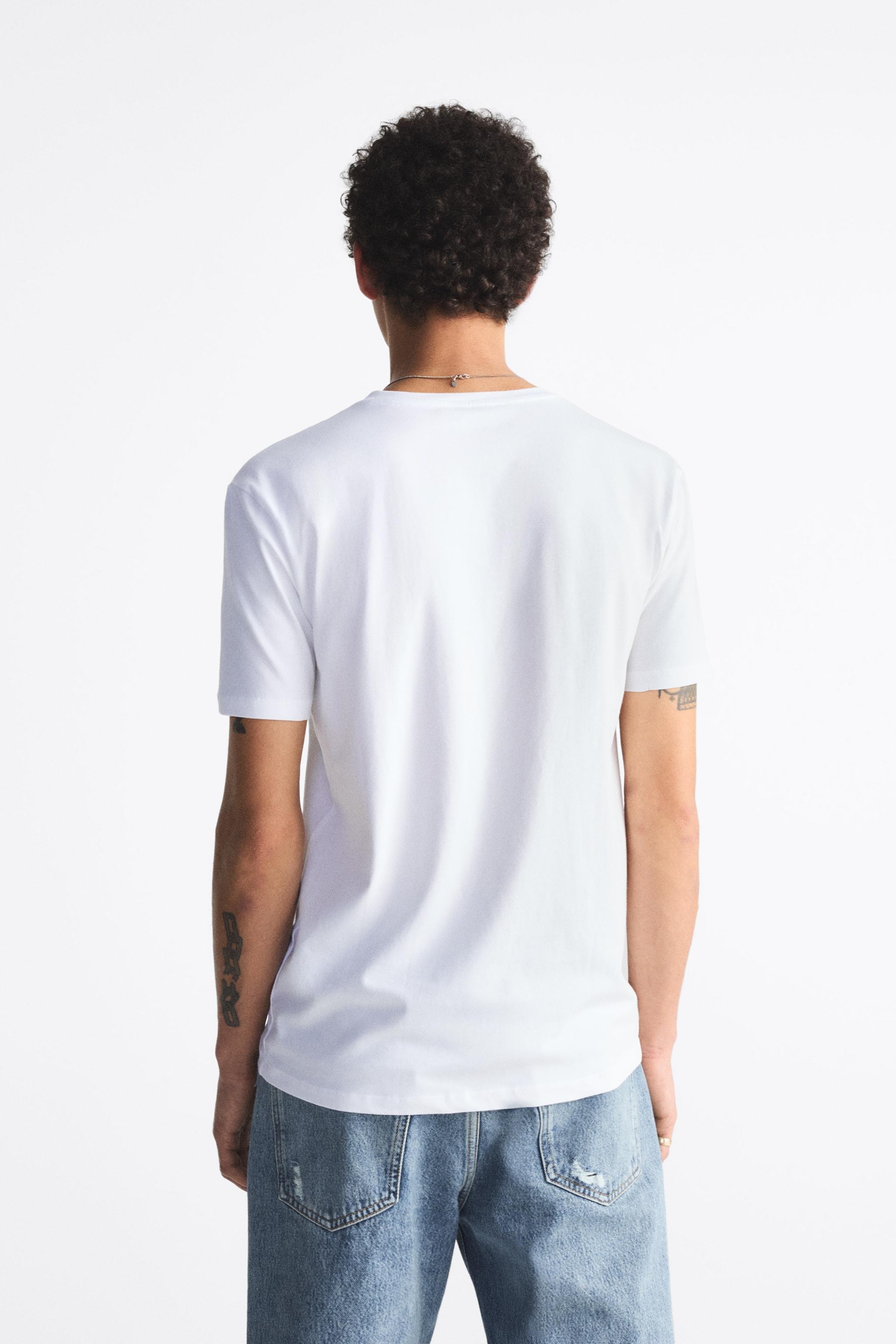 Plain white shop t shirt zara