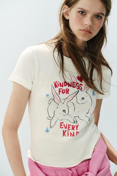 CAMISETA FIORENZA ART - Blanco de Zara