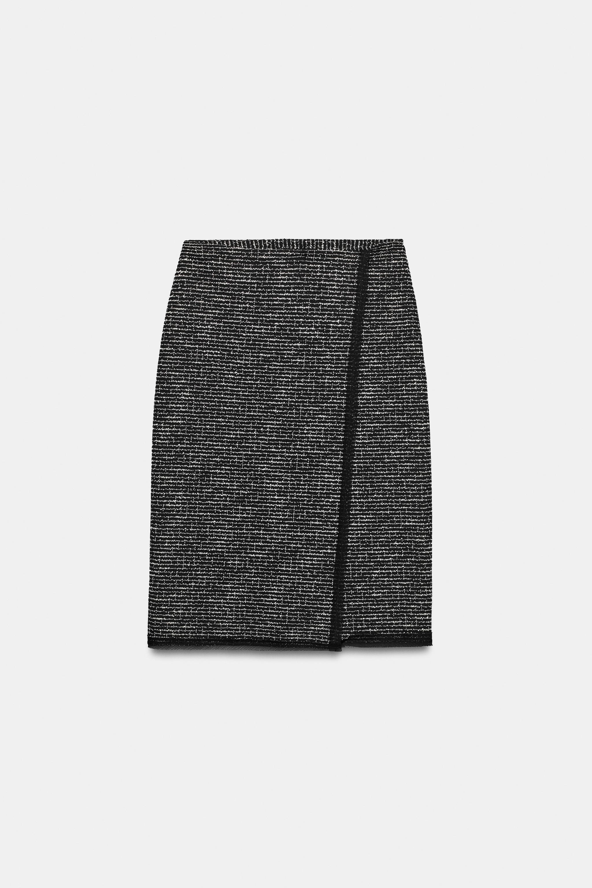 STRUCTURED COMBINED MIDI SKIRT
