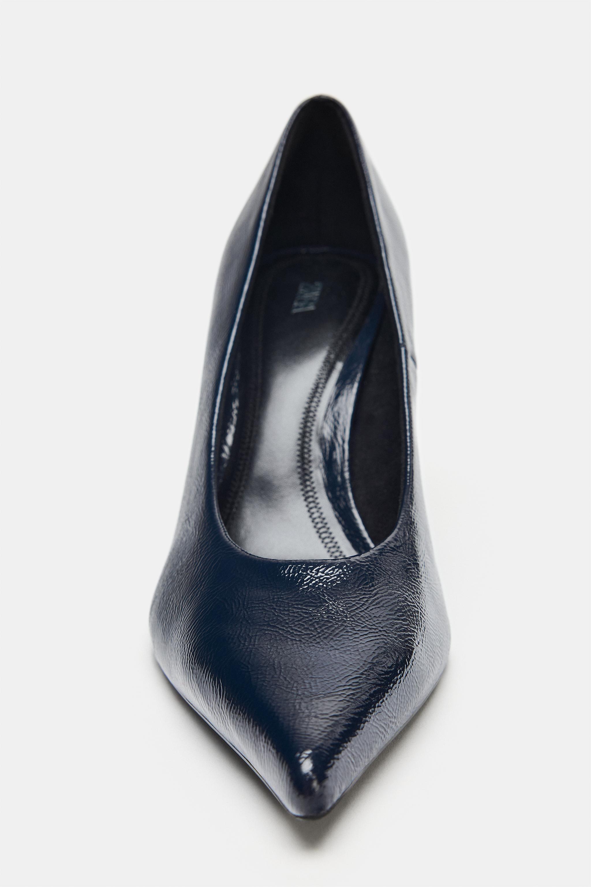 PATENT EFFECT HIGH HEEL SHOES