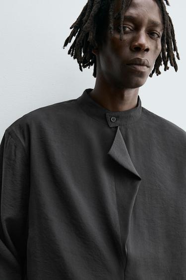 FLOWING POLO SHIRT - Black by Zara - Image 5