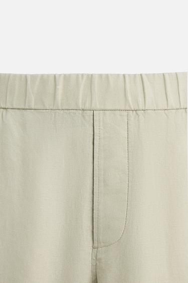 PANTALON 100 % LIN - Beige clair de Zara - Image 8