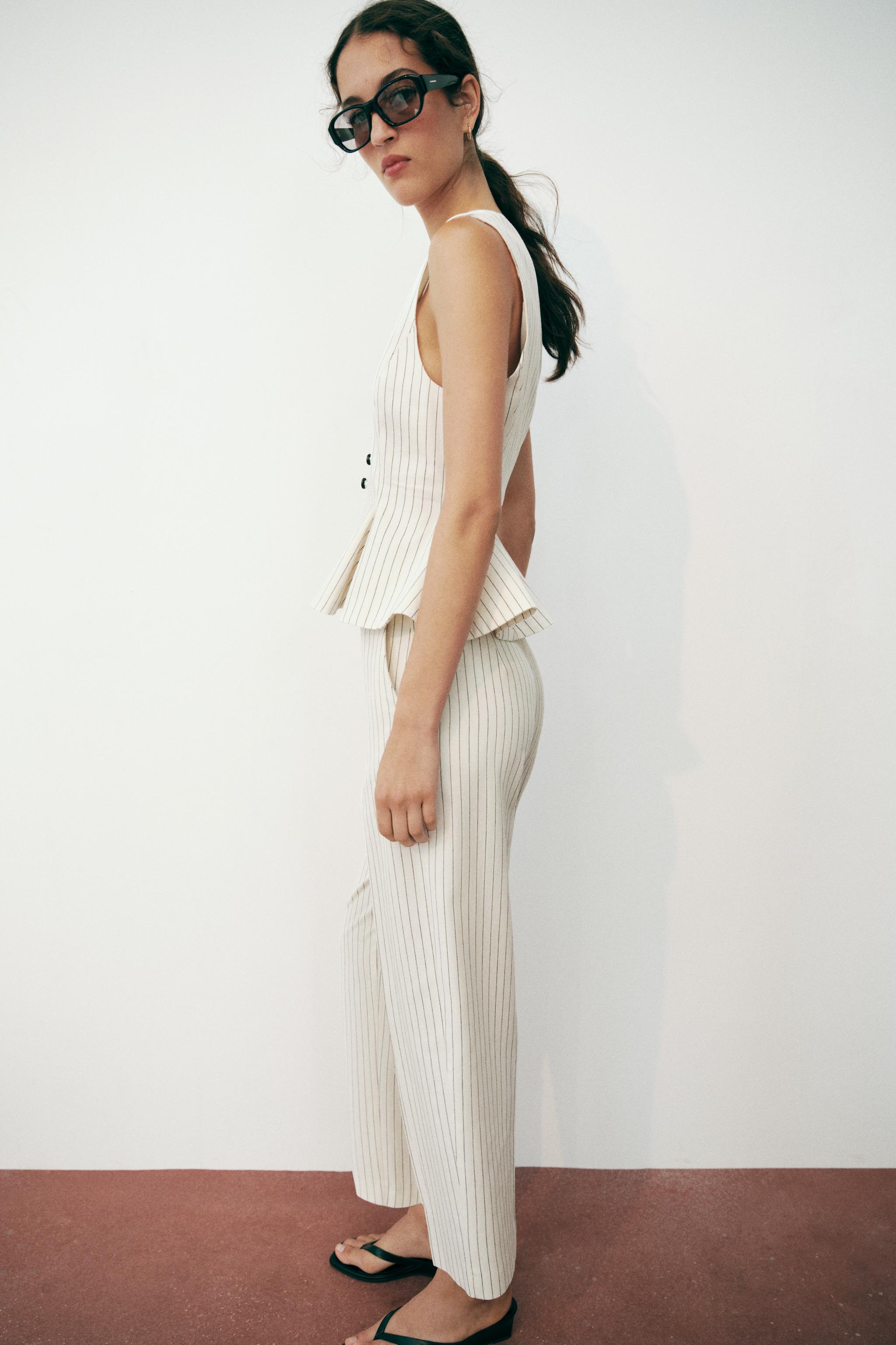 Женские брюки Zara PINSTRIPE PANTS — фото 3