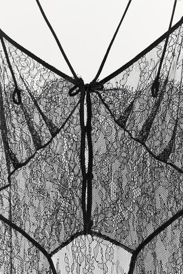LONG LACE DRESS - Black by Zara - Image 6