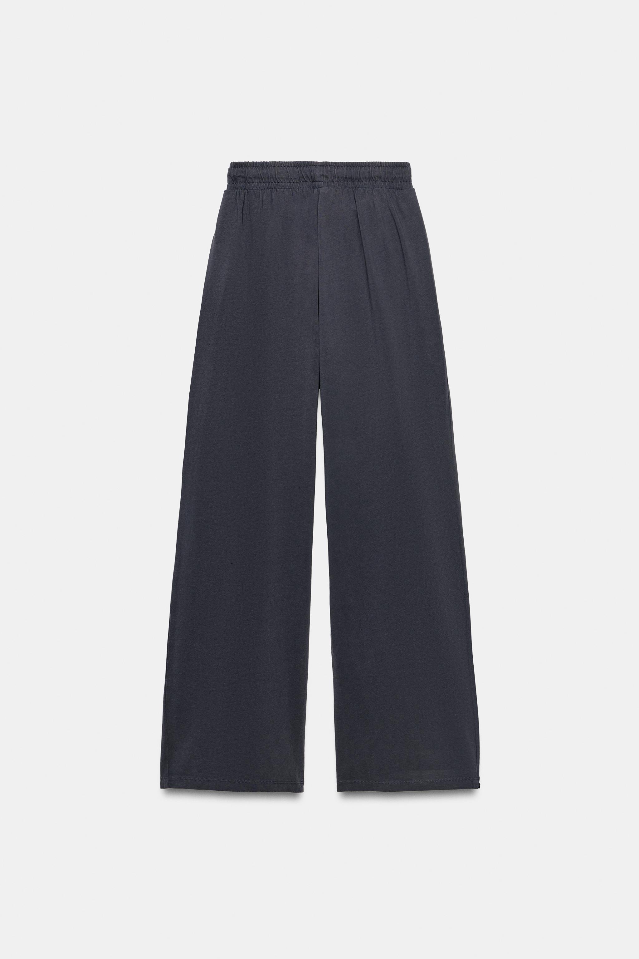 Женские брюки Zara COTTON PLEATED PANTS — фото 6