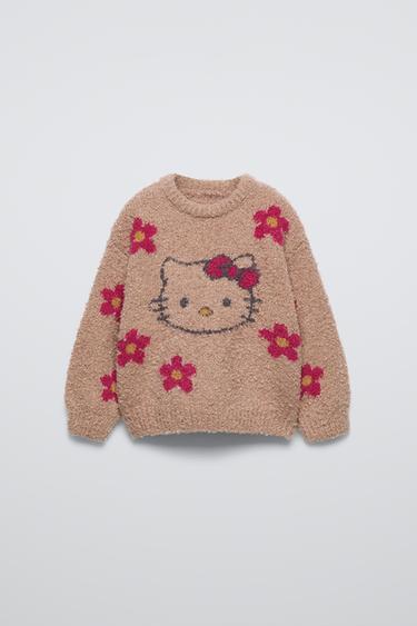 HELLO KITTY © SANRIO KNITTED SWEATER - Beige-pink by Zara - Image 0