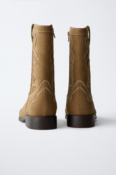 BOTTE COW-BOY - Marron de Zara - Image 4