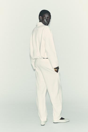 PLUSH TROUSERS WITH BELT - Ecru by Zara - Image 3