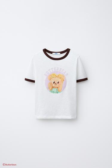 Zara BUTTERBEAR © 撞色 T 恤 - 裸色