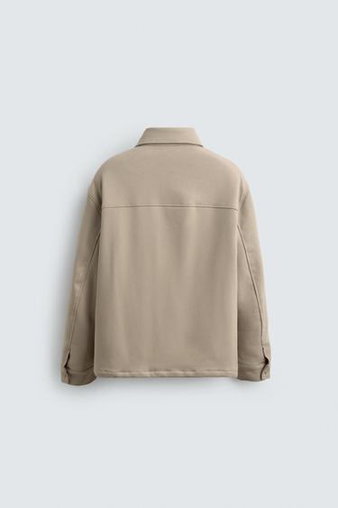 SOFT PADDED OVERSHIRT - Beige by Zara - Image 7