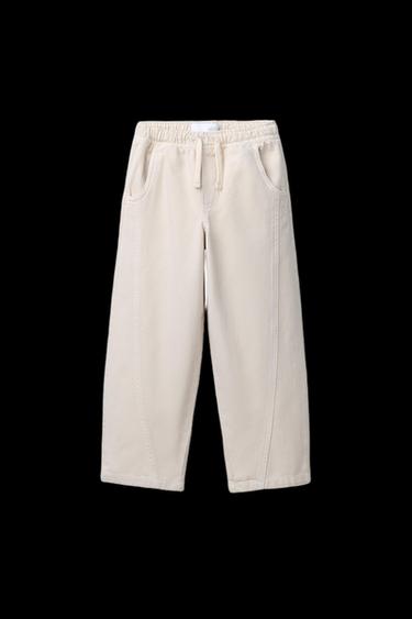 Zara BALLOON SEAM PANTS - Ecru