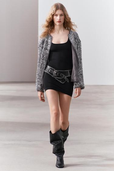 POLYAMIDE DRESS - Black by Zara