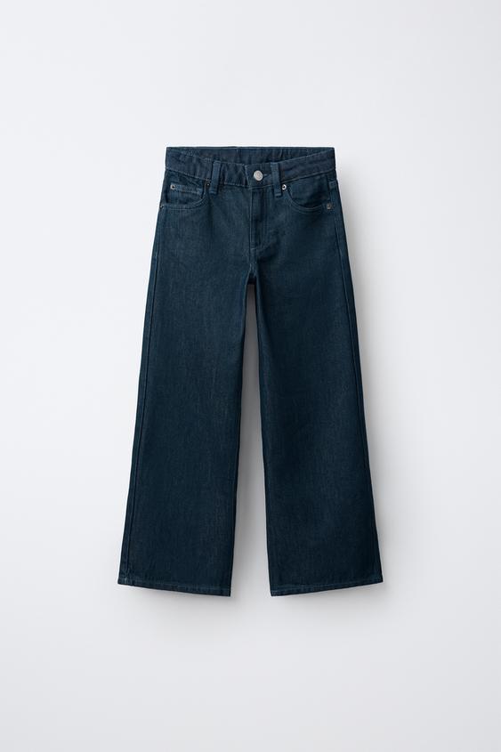 JEANS WIDE LEG BOLSILLOS CORAZÓN - Azul de Zara - Imagen 0