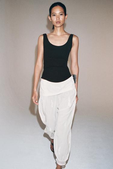 RUSTIC RIBBED TOP - Charcoal by Zara