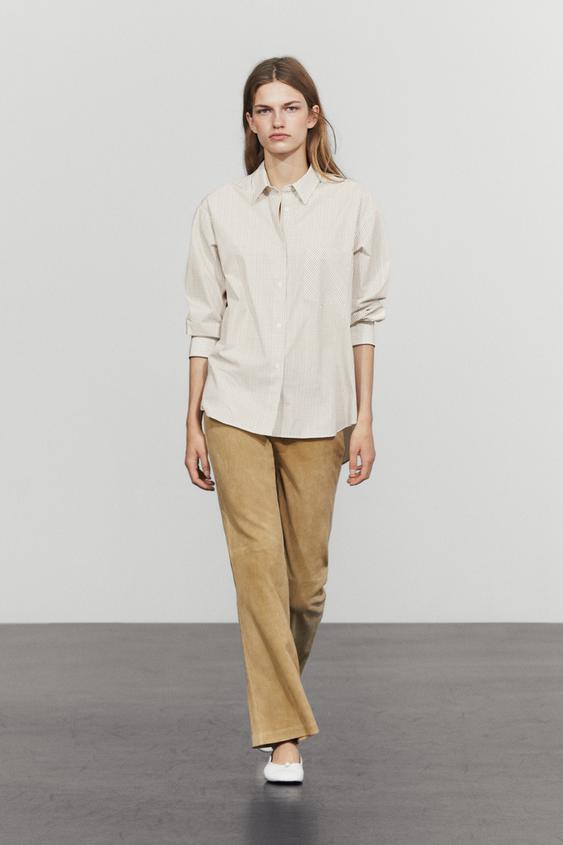 Camisa cuadros 100% algodón - Blanco de Zara - Imagen 0