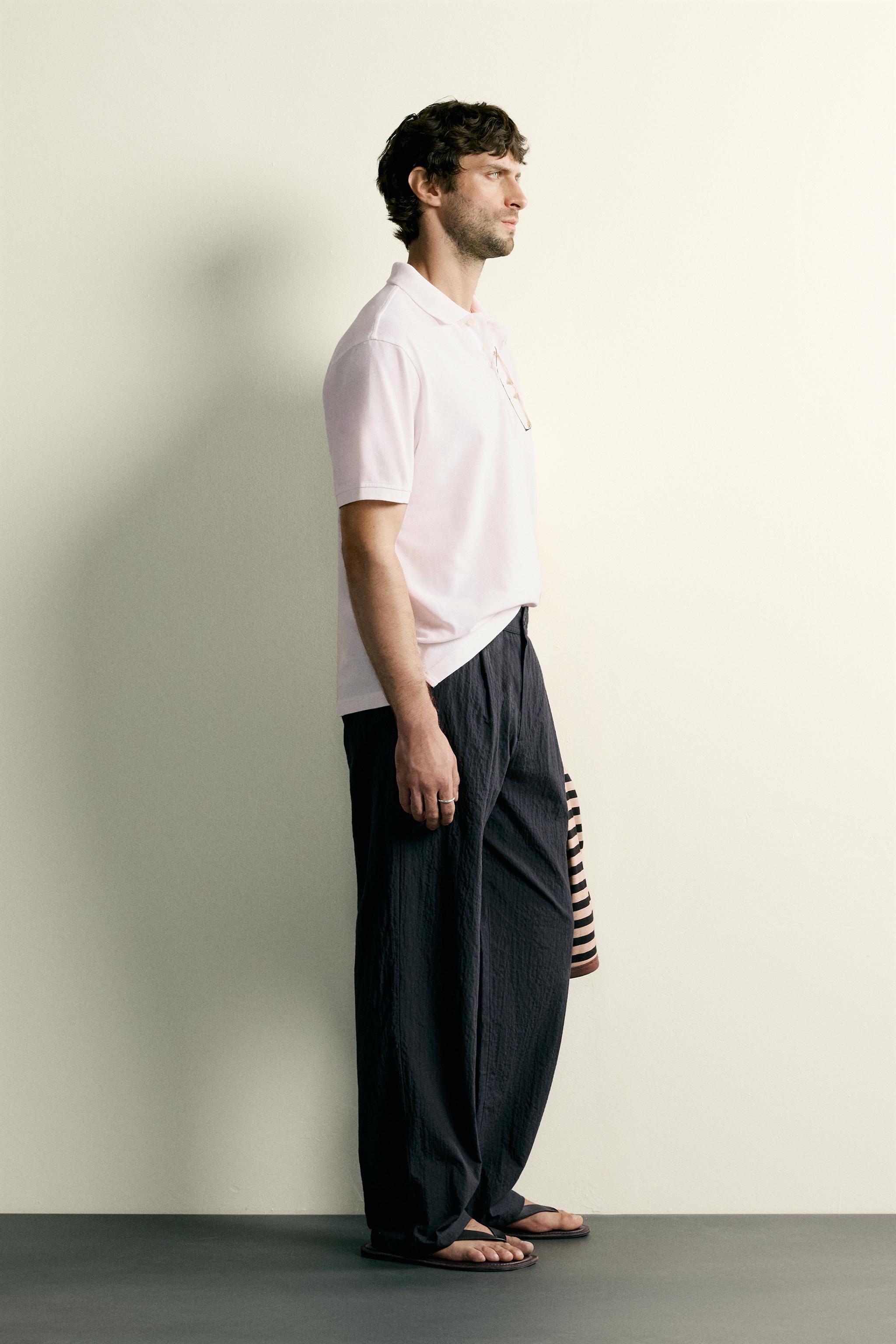 PANTALON STRAIGHT FIT SEERSUCKER