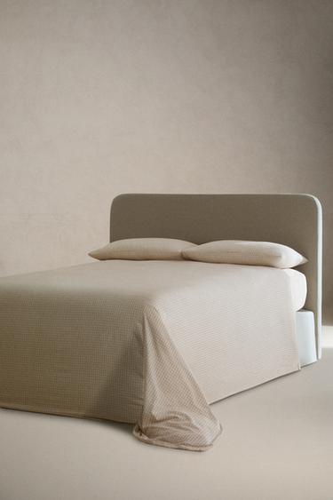 CHECK FLANNEL DUVET COVER - Ecru by Zara - Image 1