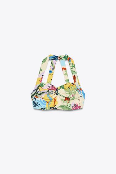PRINTED CROP TOP - Multicoloured by Zara