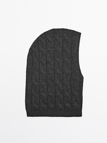 Zara Braided balaclava - Gray