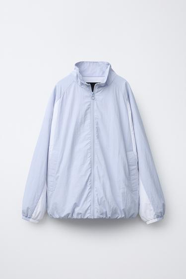 LIGHTWEIGHT TECHNICAL RAINCOAT - Sky blue by Zara