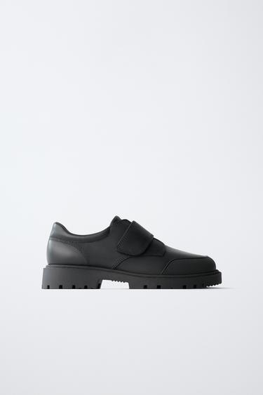 LEATHER SCHOOL SHOES - Black by Zara