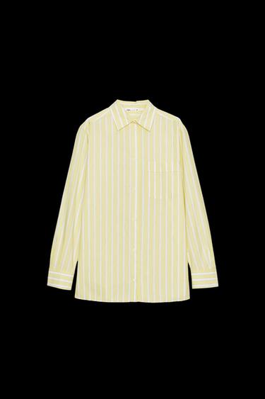 CAMISA PIJAMERA RAYAS - Amarillo de Zara - Imagen 0