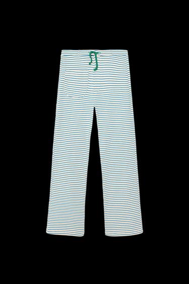 Zara LIMITED EDITION STRIPED STRAIGHT LEG PANTS - striped - Image 0