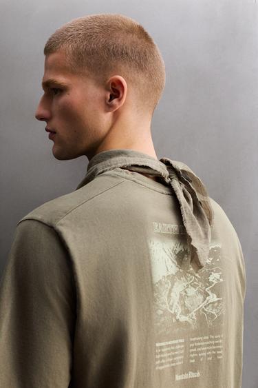 BANDANA LÉGÈRE EN COTON - Gris taupe de Zara - Image 1